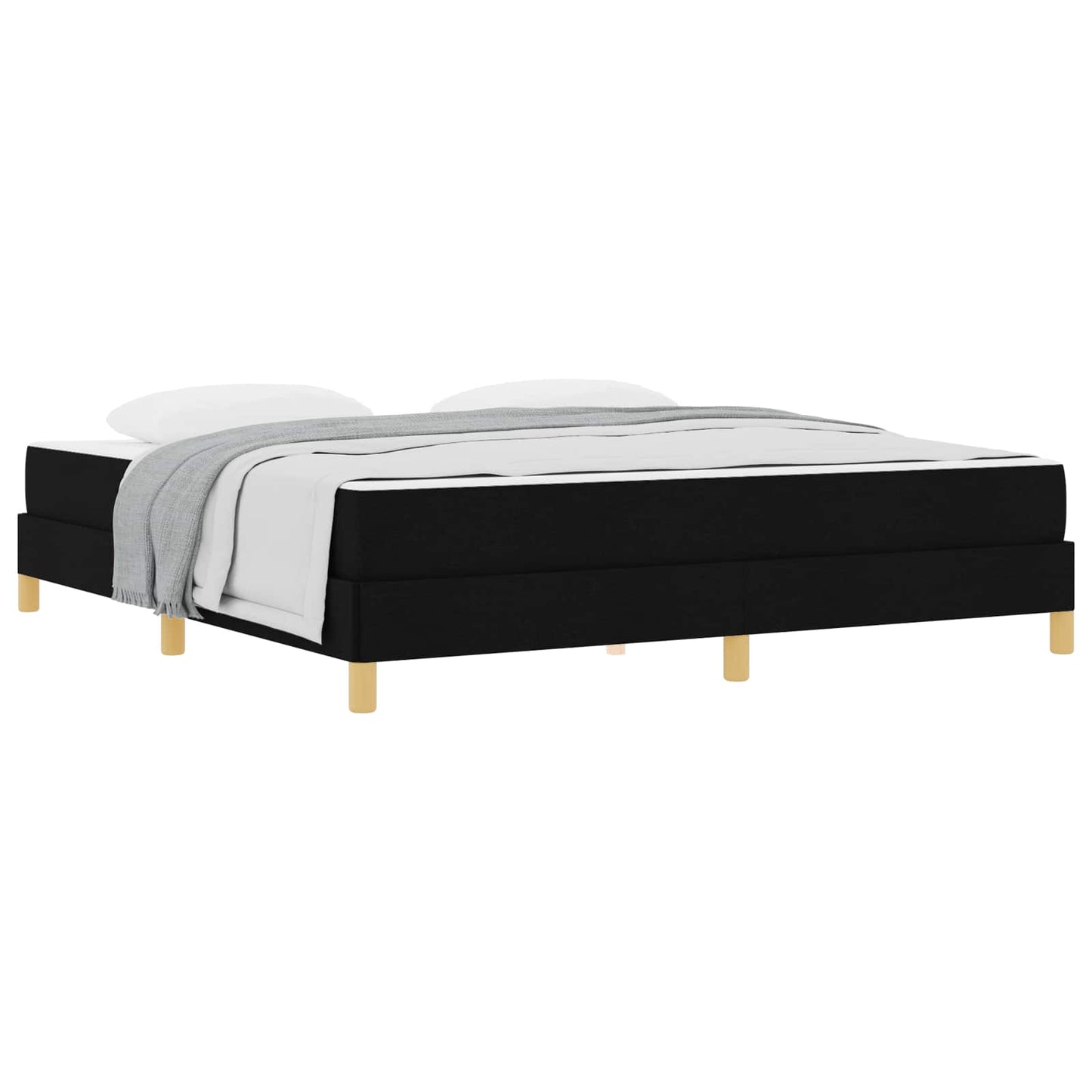 Letto a molle con materasso Nero 180 x 200 cm Tessuto | homemem39