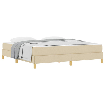 Letto a molle con materasso Crema 180 x 200 cm Tessuto | homemem39