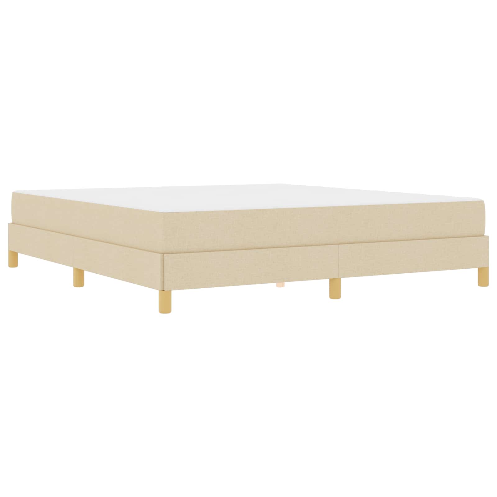 Letto a molle con materasso Crema 180 x 200 cm Tessuto | homemem39