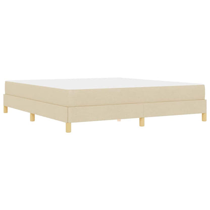 Letto a molle con materasso Crema 180 x 200 cm Tessuto | homemem39