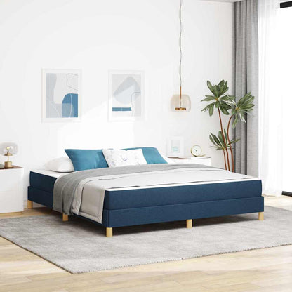 Letto a molle con materasso Blu 180 x 200 cm Tessuto | homemem39