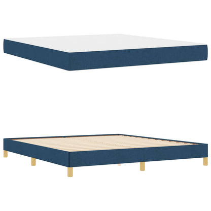 Letto a molle con materasso Blu 180 x 200 cm Tessuto | homemem39