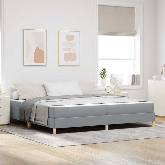 Letto a molle con materasso Grigio chiaro 200 x 200 cm Tessuto | homemem39