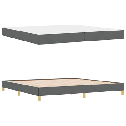 Letto a molle Grigio scuro Marrone 200 x 200 cm