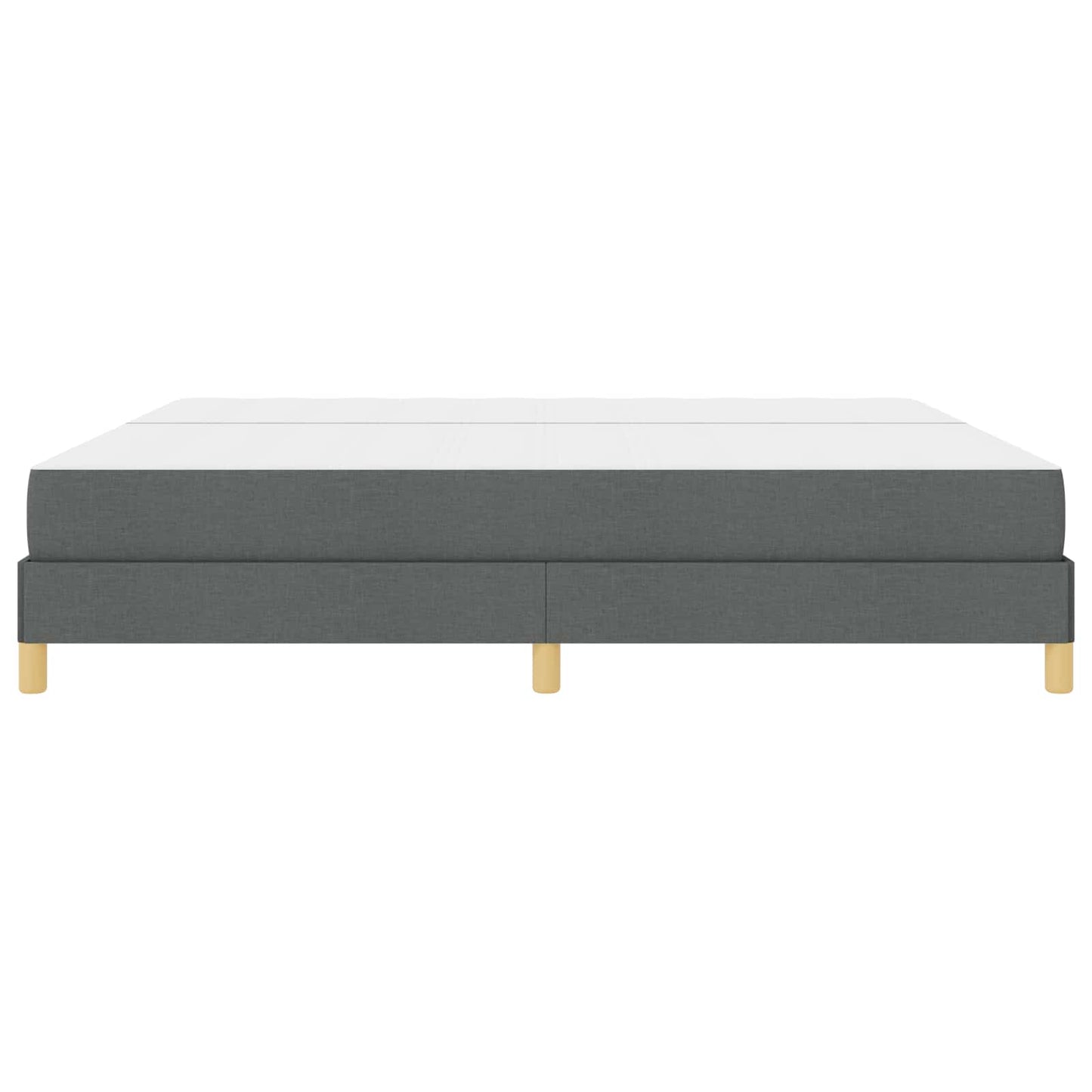 Letto a molle con materasso Grigio scuro 200 x 200 cm Tessuto | homemem39