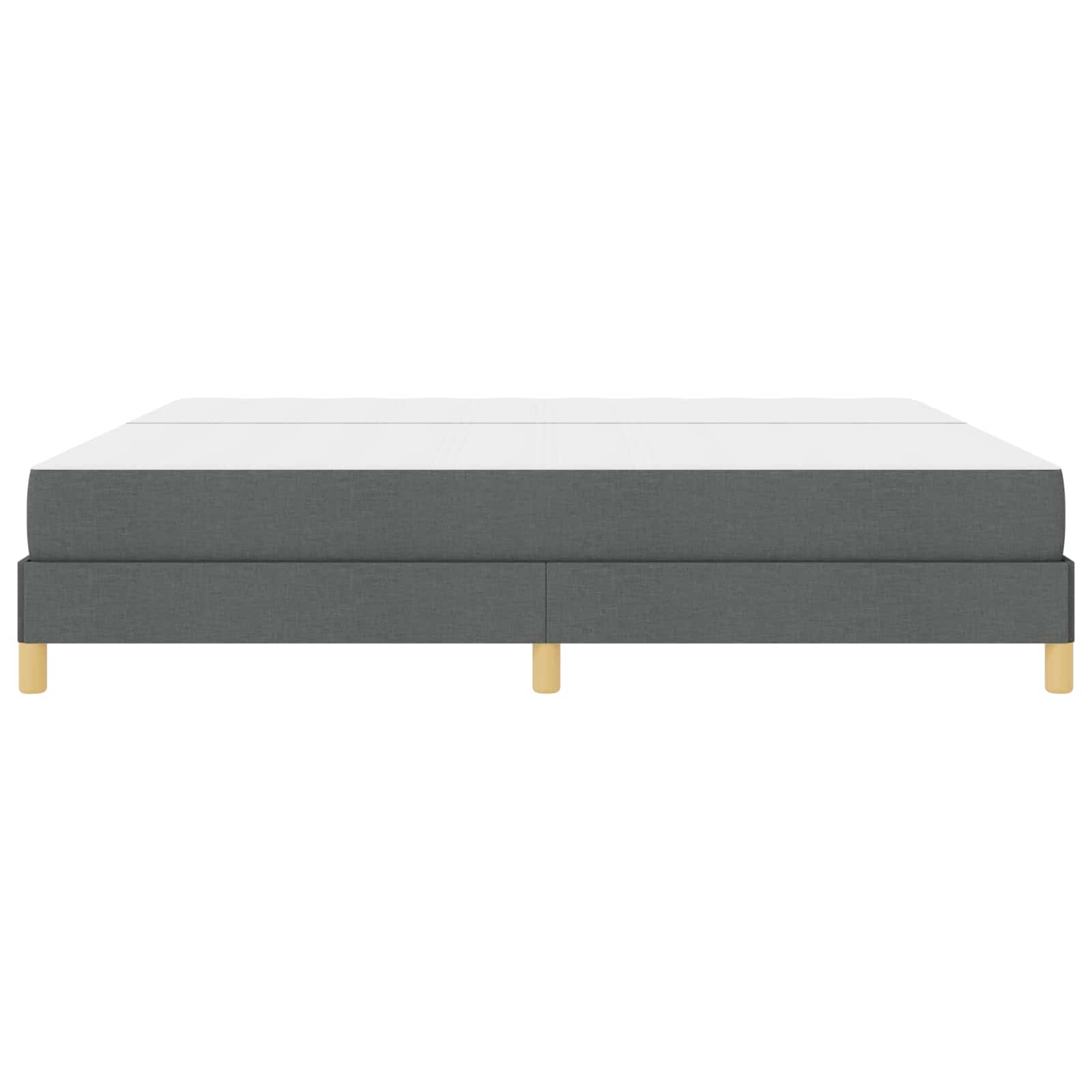 Letto a molle con materasso Grigio scuro 200 x 200 cm Tessuto | homemem39