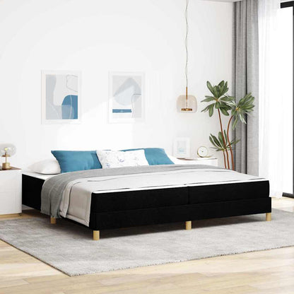 Letto a molle Nero e Marrone 200 x 200 cm