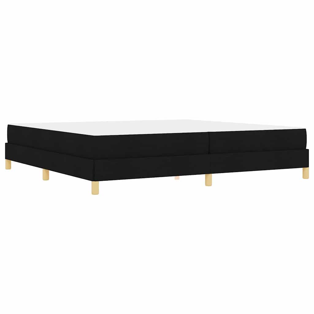 Letto a molle Nero e Marrone 200 x 200 cm