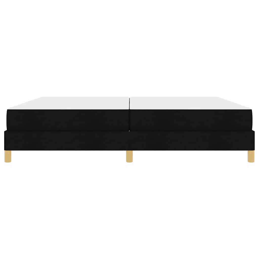 Letto a molle Nero e Marrone 200 x 200 cm