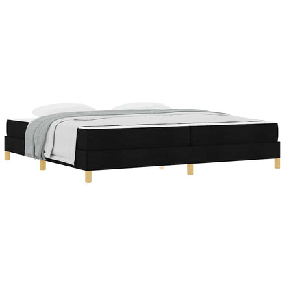 Letto a molle Nero e Marrone 200 x 200 cm