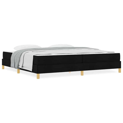 Letto a molle Nero e Marrone 200 x 200 cm