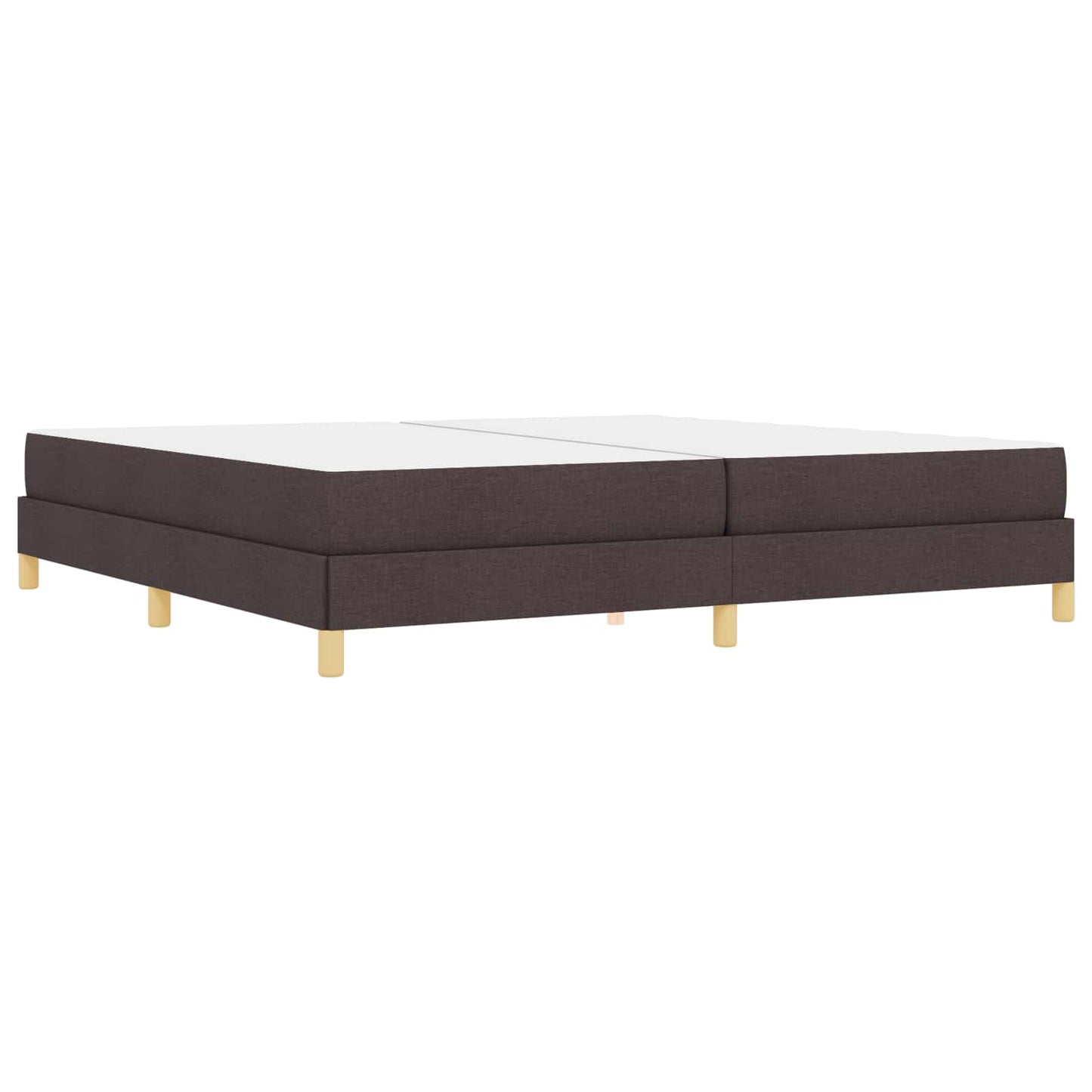 Letto a molle con materasso Marrone Scuro 200 x 200 cm Tessuto | homemem39