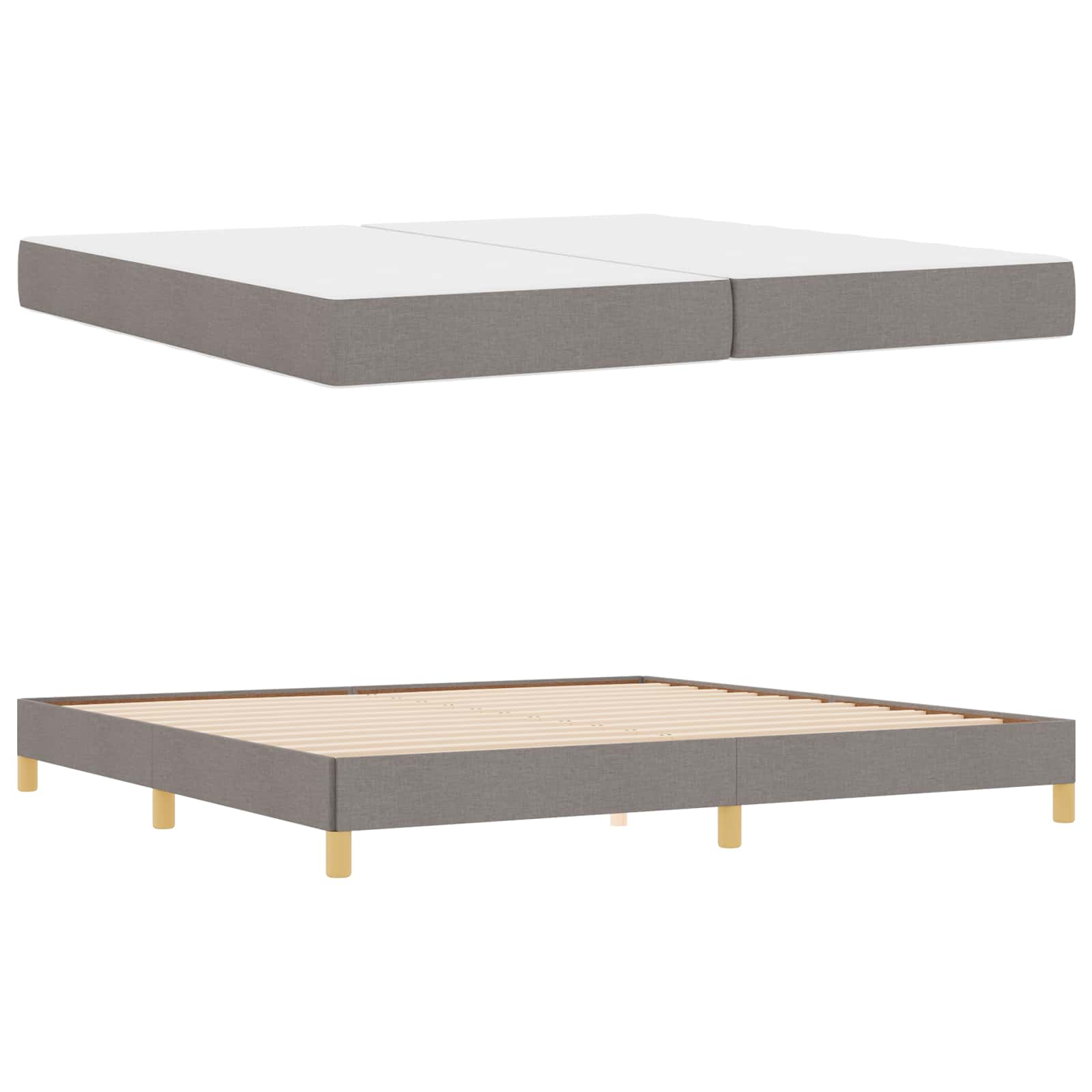 Letto a molle con materasso Talpa 200 x 200 cm Tessuto | homemem39
