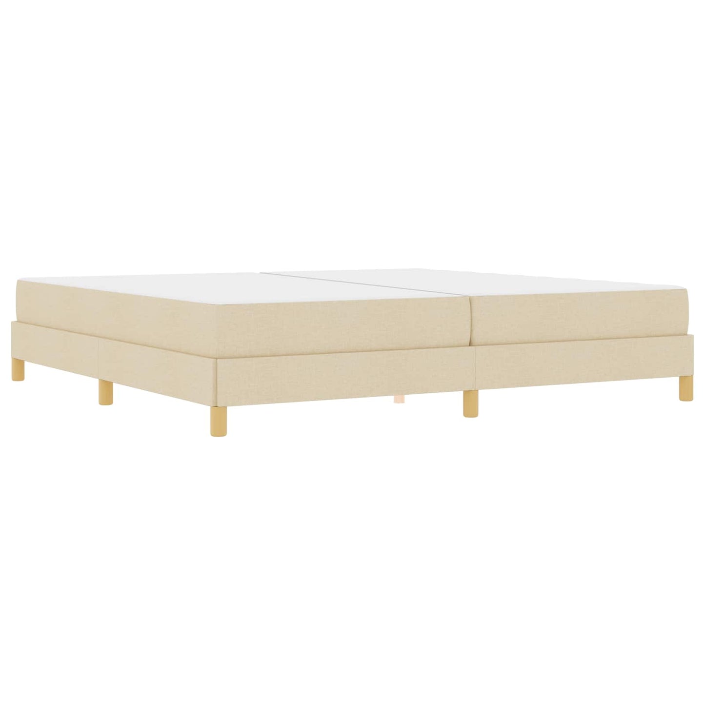 Letto a molle con materasso Crema 200 x 200 cm Tessuto | homemem39