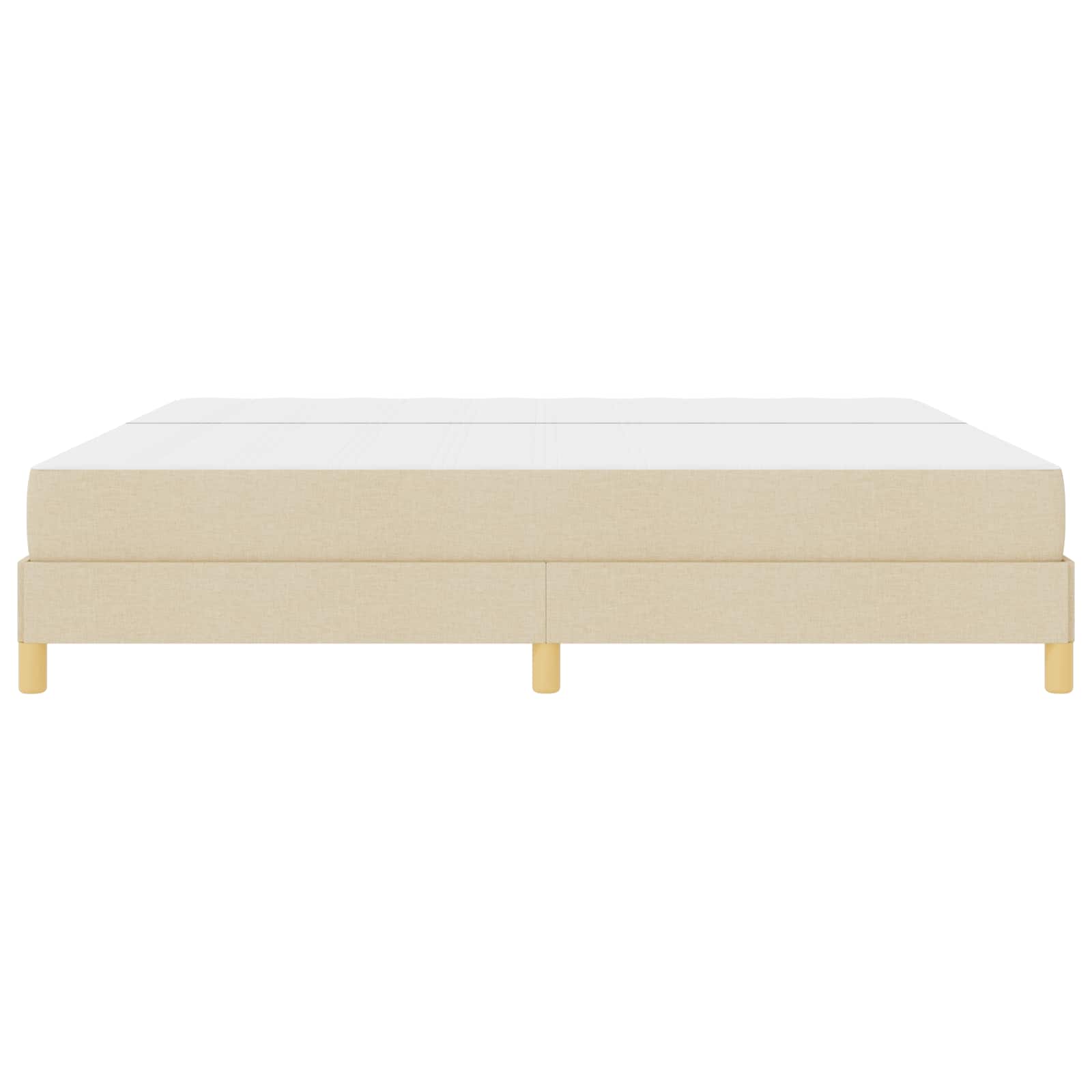 Letto a molle con materasso Crema 200 x 200 cm Tessuto | homemem39
