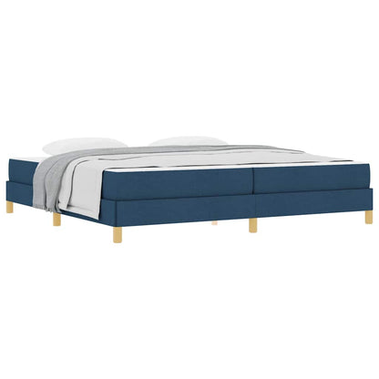 Letto a molle Blu e Marrone 200 x 200 cm