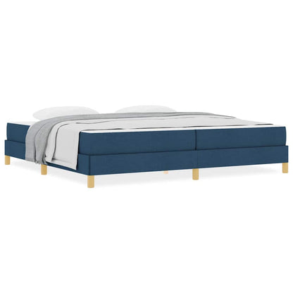 Letto a molle Blu e Marrone 200 x 200 cm