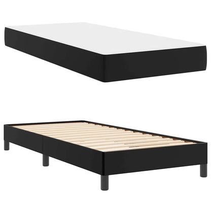 Letto Nero 80 x 200 cm Pelle sintetica