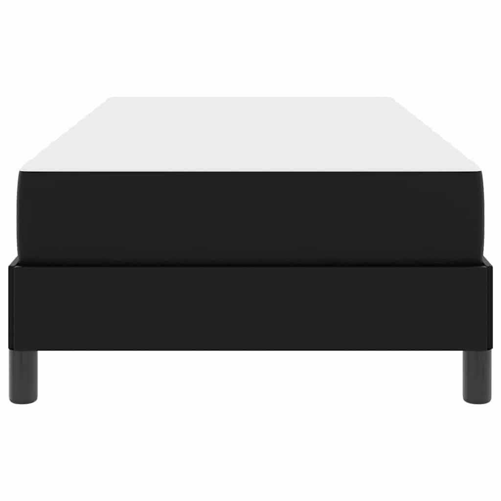 Letto Nero 80 x 200 cm Pelle sintetica