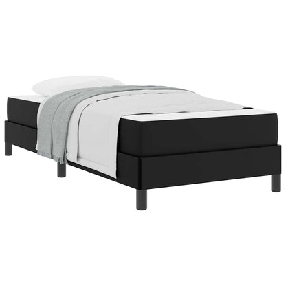 Letto Nero 80 x 200 cm Pelle sintetica