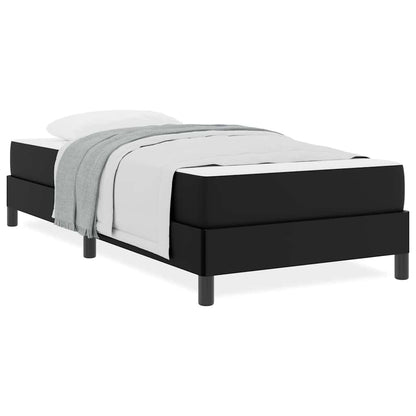 Letto con materasso Nero 90 x 190 cm Pelle sintetica