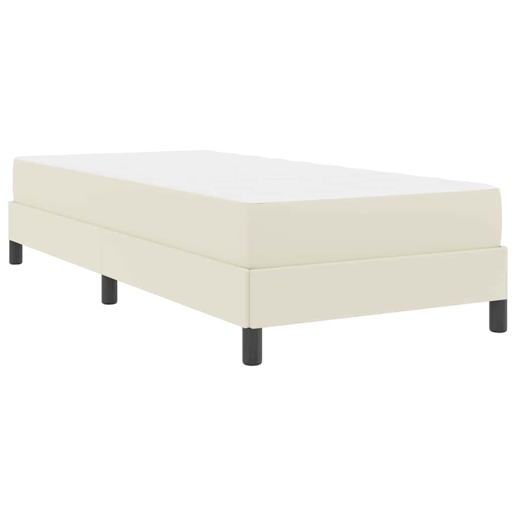 Struttura del letto con materasso Crema 90 x 190 cm Tessuto | homemem39