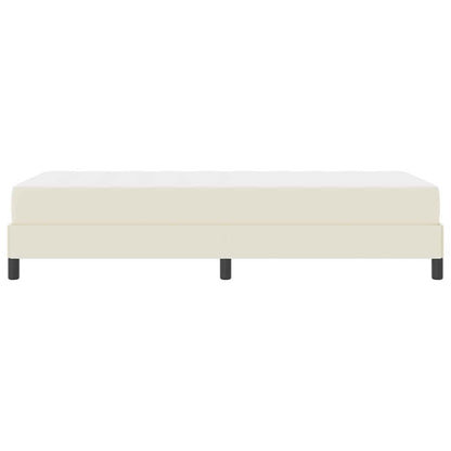 Struttura del letto con materasso Crema 90 x 190 cm Tessuto | homemem39