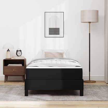 Struttura del letto con materasso Nero 90 x 200 cm Tessuto | homemem39