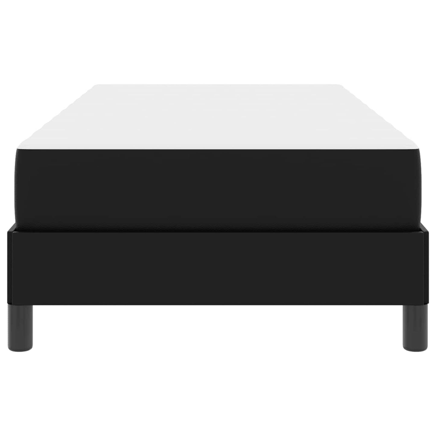 Struttura del letto con materasso Nero 90 x 200 cm Tessuto | homemem39