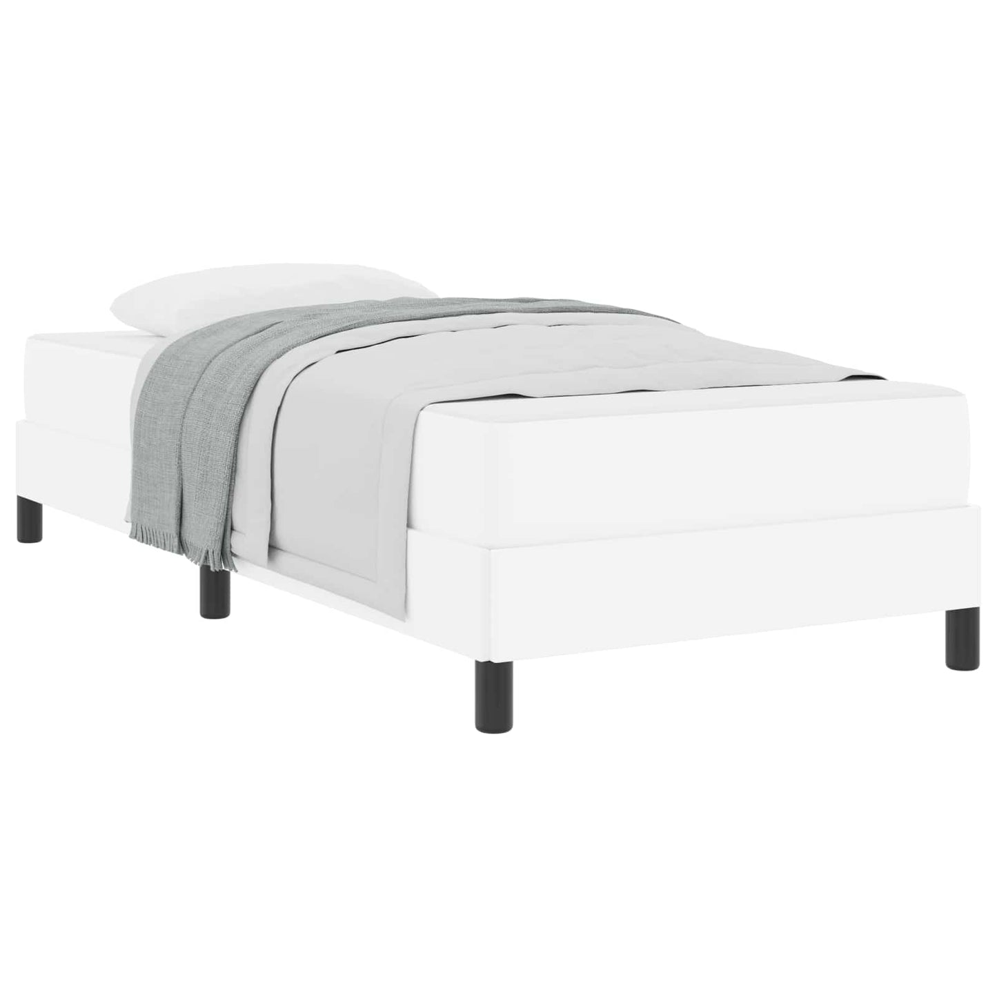Struttura del letto Bianco Puro 90 x 200 cm Tessuto | homemem39