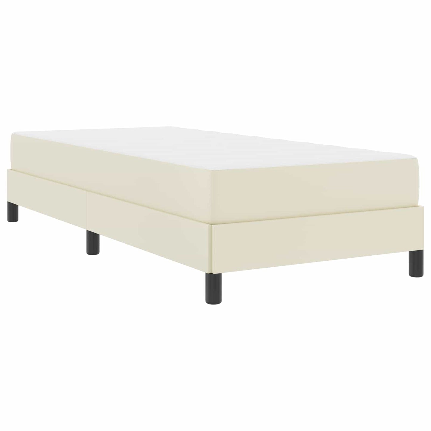 Struttura del letto con materasso Crema 90 x 200 cm Tessuto | homemem39