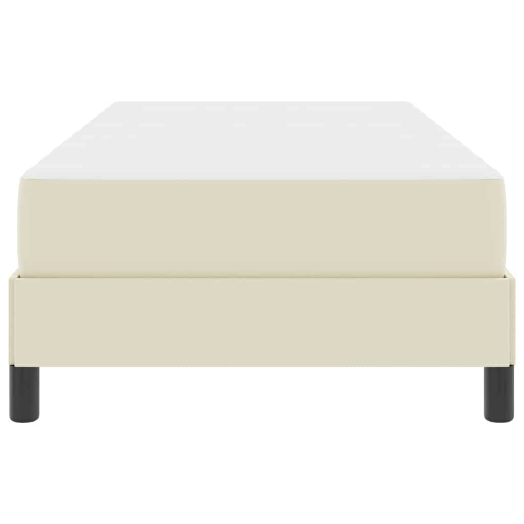 Struttura del letto con materasso Crema 90 x 200 cm Tessuto | homemem39