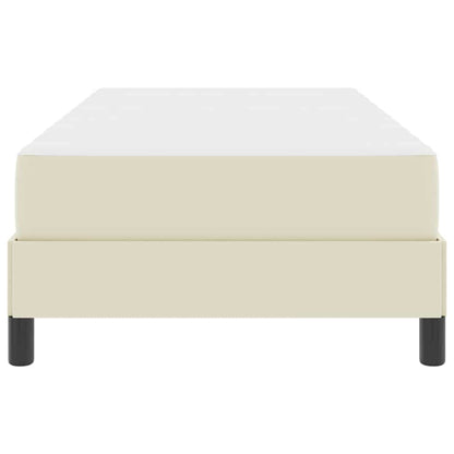 Struttura del letto con materasso Crema 90 x 200 cm Tessuto | homemem39