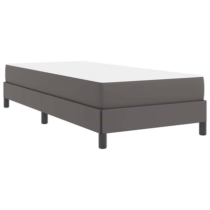 Letto con materasso Grigio 90 x 200 cm Pelle sintetica