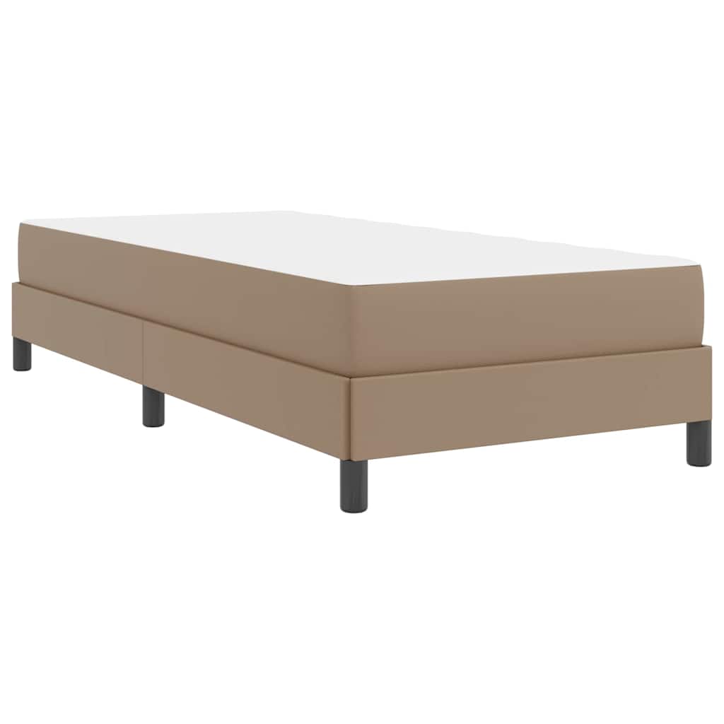 Letto con materasso Cappuccino 90 x 200 cm Pelle sintetica