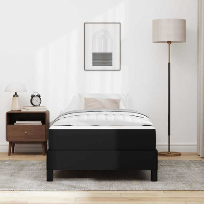 Struttura del letto con materasso Nero 100 x 200 cm Tessuto | homemem39