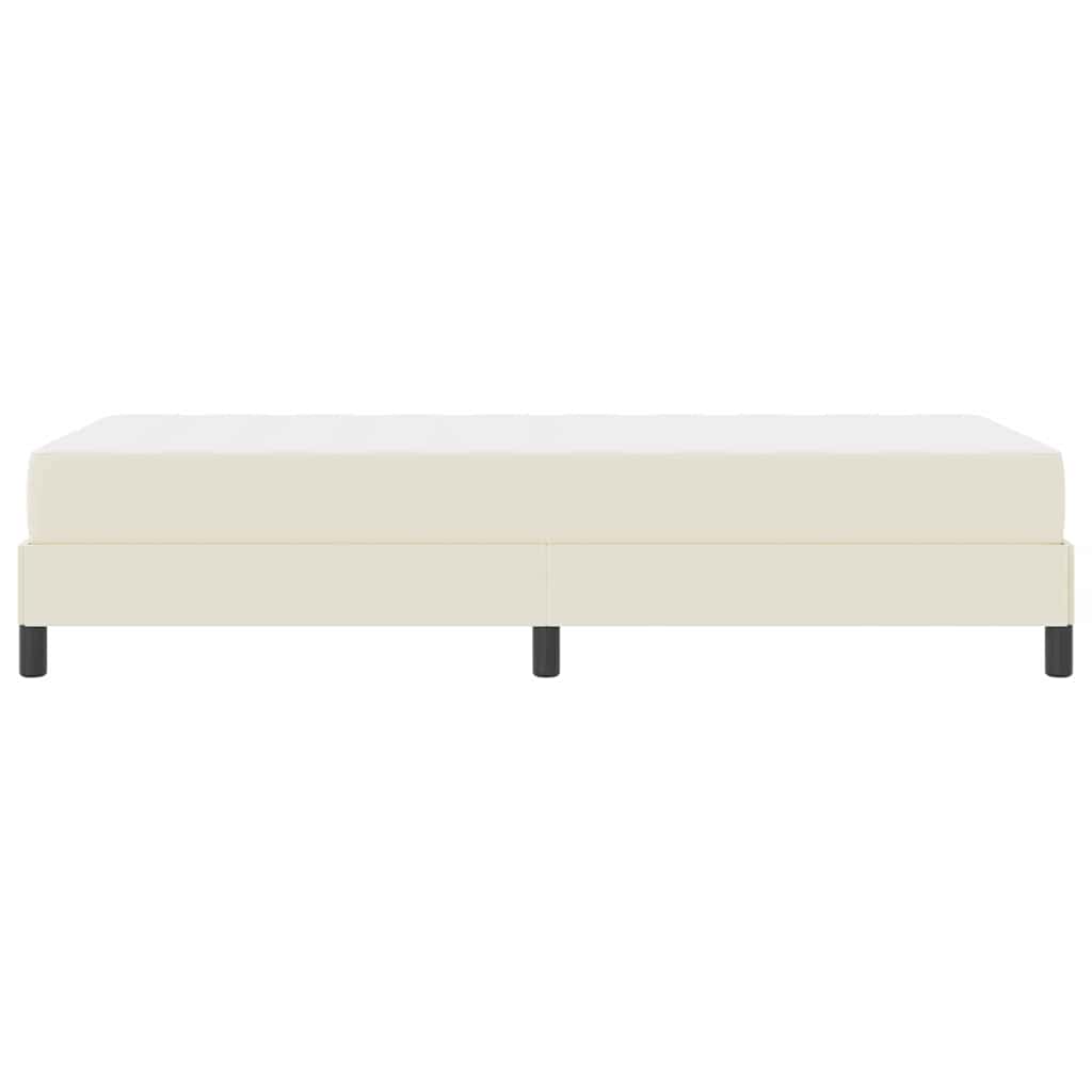 Struttura del letto con materasso Crema 100 x 200 cm Tessuto | homemem39