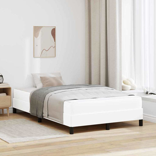Letto con materasso Bianco Puro 120 x 200 cm Pelle sintetica