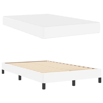 Letto con materasso Bianco Puro 120 x 200 cm Pelle sintetica