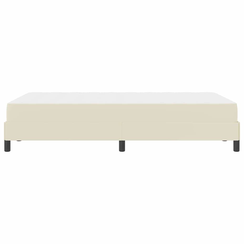 Struttura del letto con materasso Crema 120 x 200 cm Tessuto | homemem39