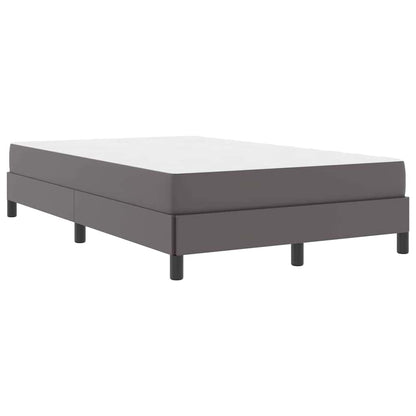Letto con materasso Grigio 120 x 200 cm Pelle sintetica