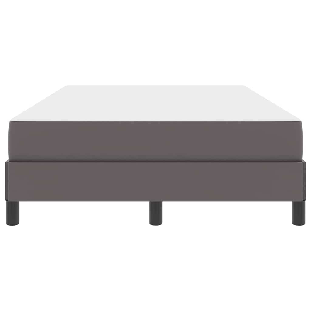 Letto con materasso Grigio 120 x 200 cm Pelle sintetica