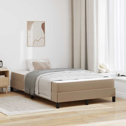 Letto con materasso Cappuccino 120 x 200 cm Pelle sintetica