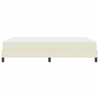 Letto con materasso Crema 140 x 190 cm Pelle sintetica
