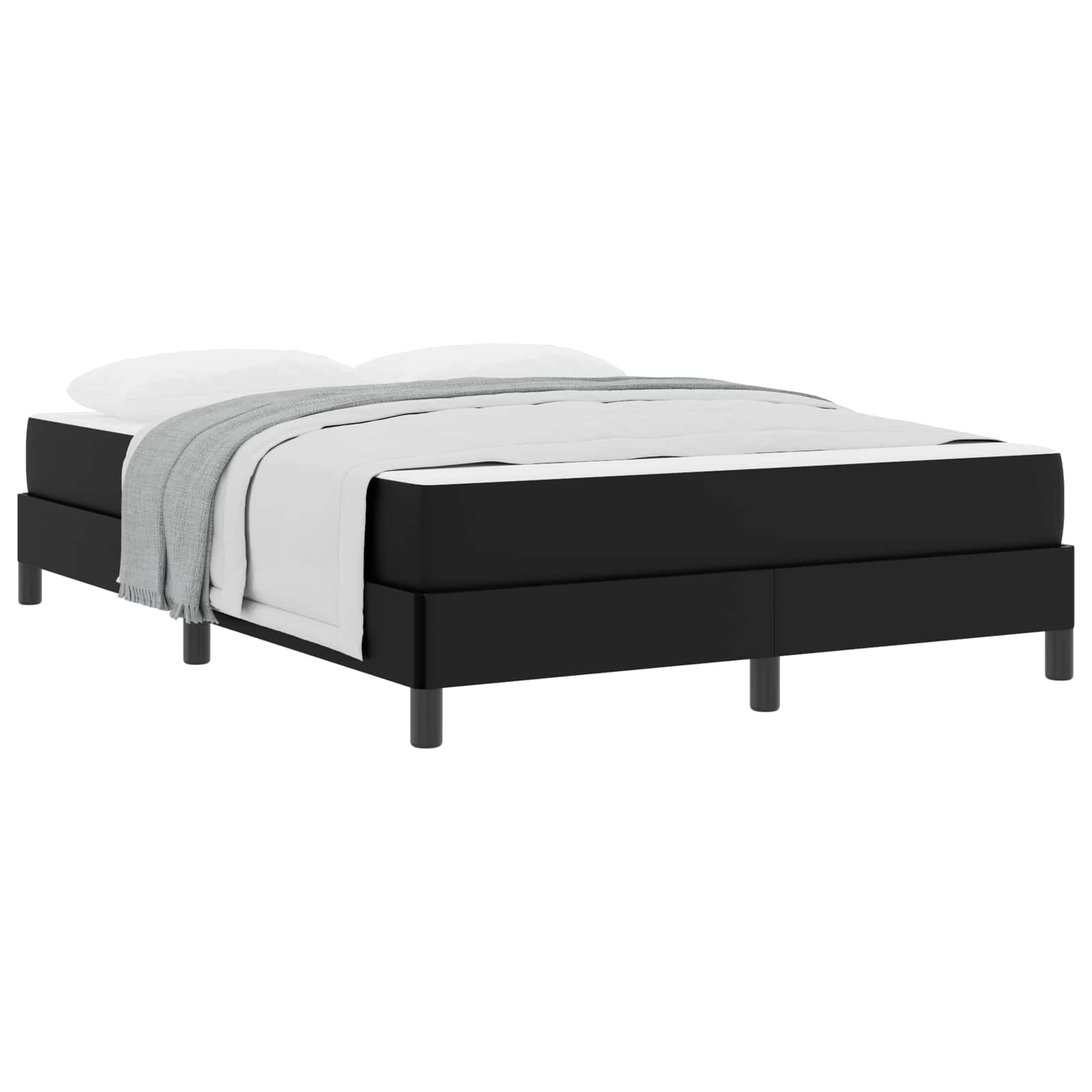 Struttura del letto con materasso Nero 140 x 200 cm Tessuto | homemem39