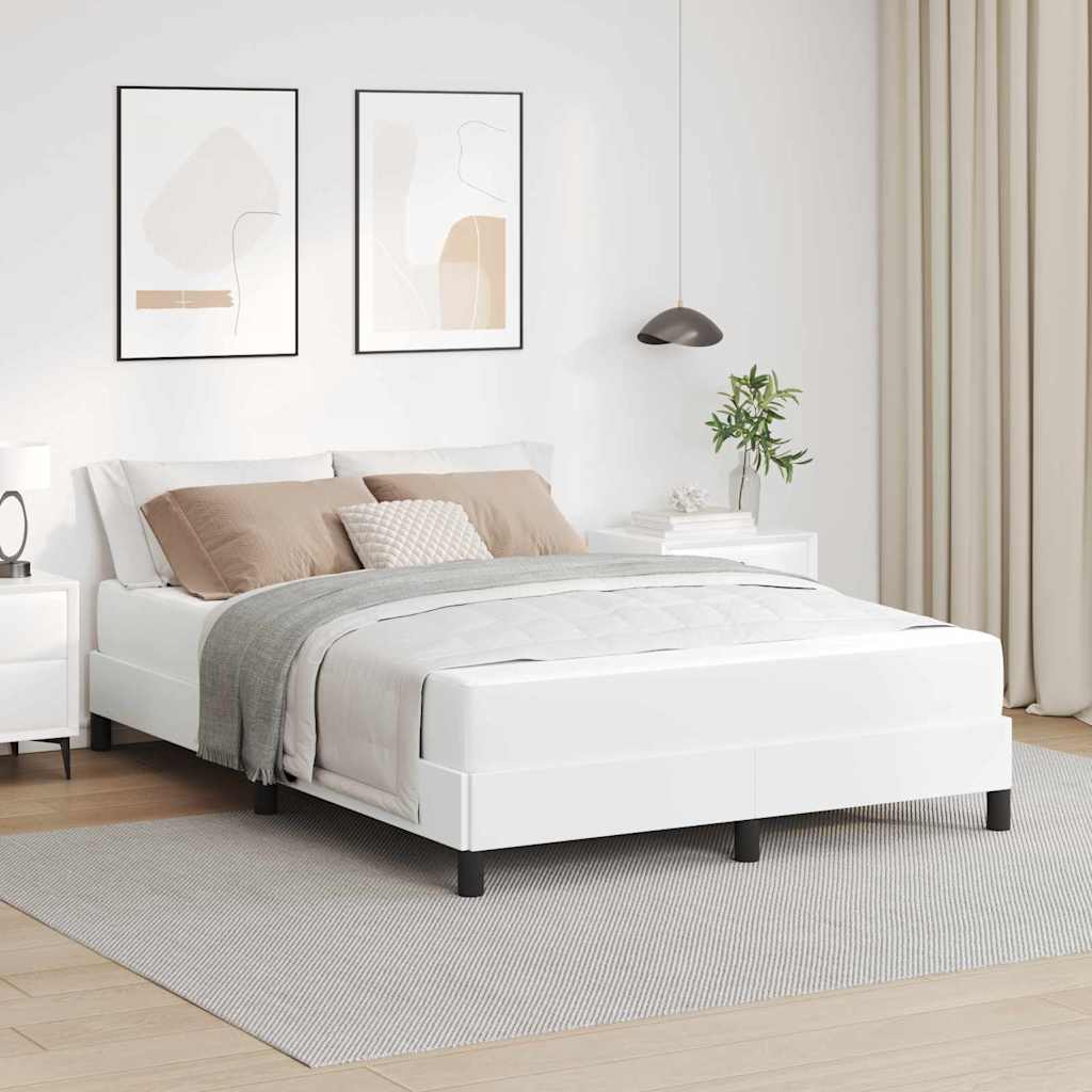 Struttura del letto Bianco Puro 140 x 200 cm Tessuto | homemem39