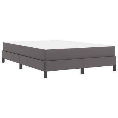 Letto con materasso Grigio 140 x 200 cm Pelle sintetica