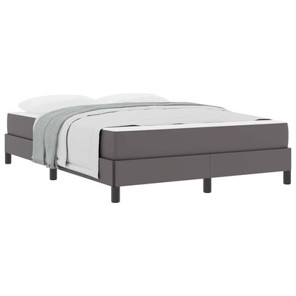 Letto con materasso Grigio 140 x 200 cm Pelle sintetica