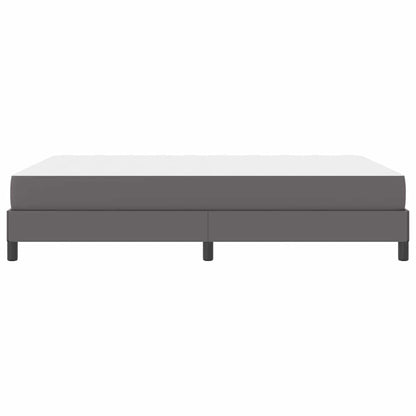 Letto con materasso Grigio 140 x 200 cm Pelle sintetica