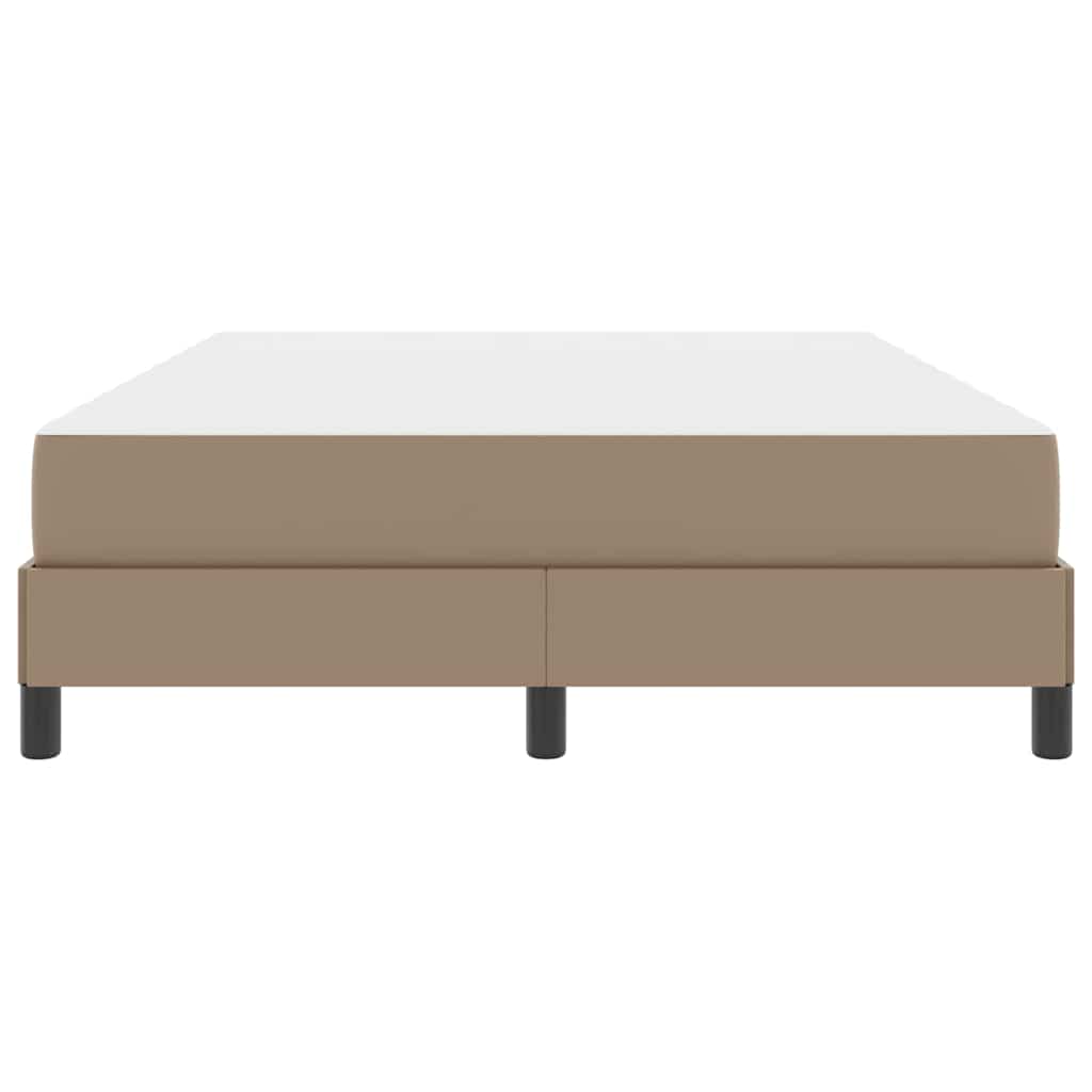 Letto con materasso Cappuccino 140 x 200 cm Pelle sintetica